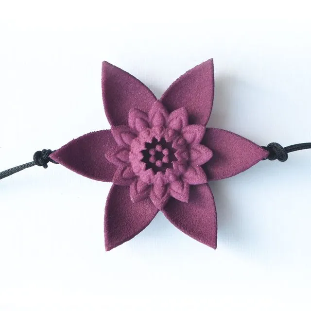 Flower Bracelet - Dahlia (Plum)