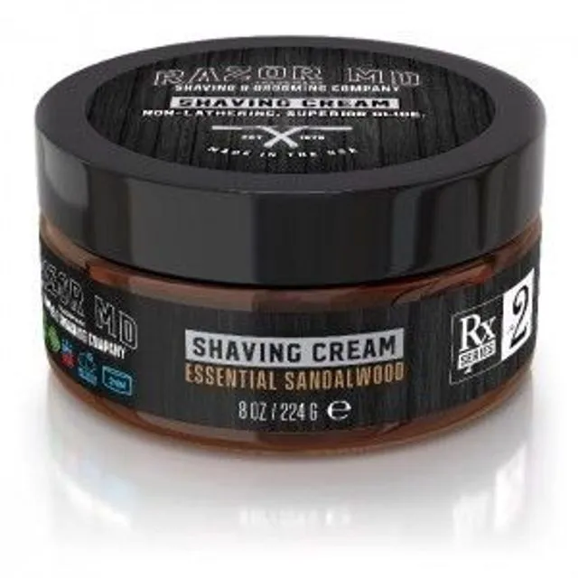 RAZOR MD Essential Sandalwood Shaving Cream 8oz