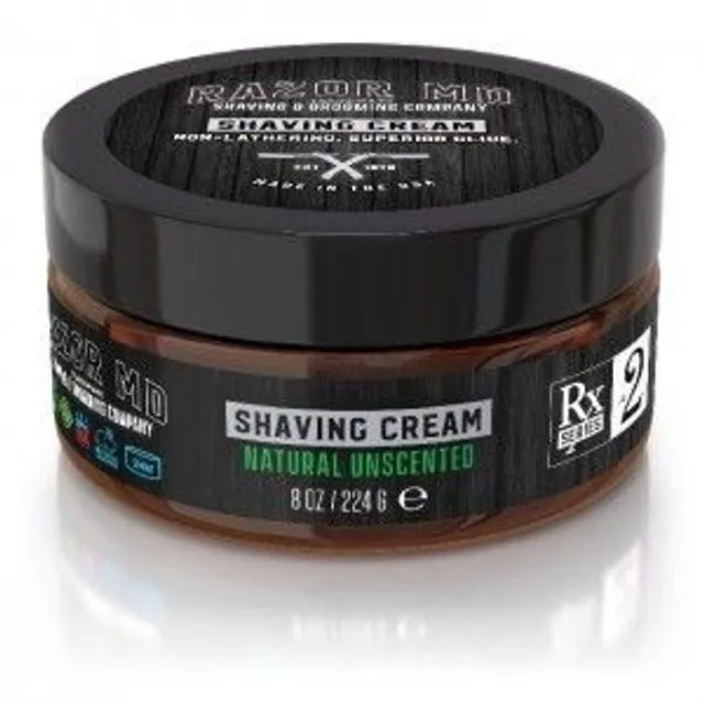 RAZOR MD Natural Unscented Shaving Cream 8oz