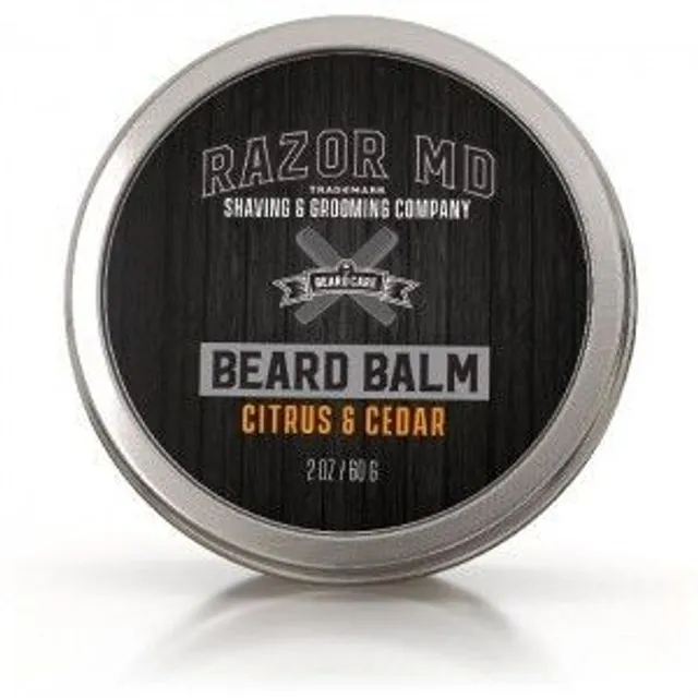 RAZOR MD Beard Balm 2oz Citrus & Cedar