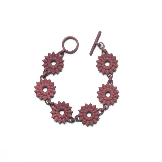 Flower Chain Bracelet - Dahlia (Plum)