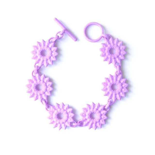 Flower Chain Bracelet - Dahlia (Lilac)