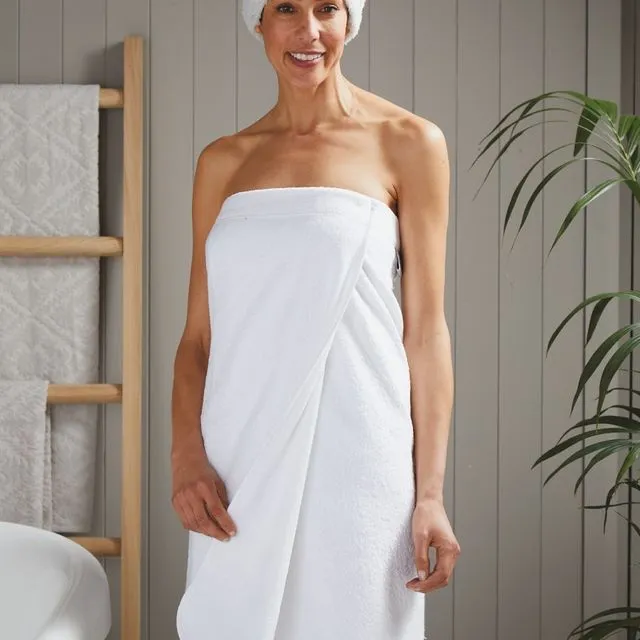 Ladies Adjustable Shower Wrap - 100% Cotton