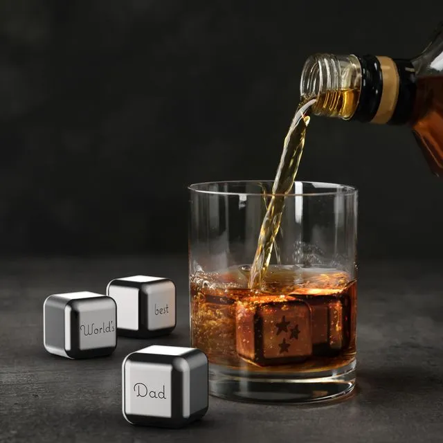 "World's Best Dad" Ice Cubes/Whisky Stones