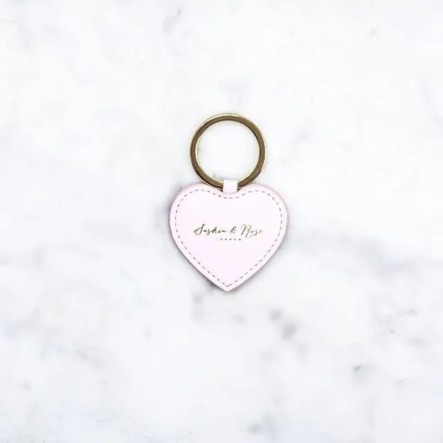 Heart keychain - Pink nappa