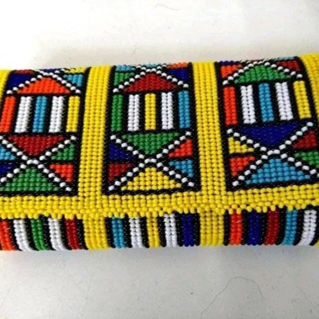 Zulu Beaded Purse - Yellow