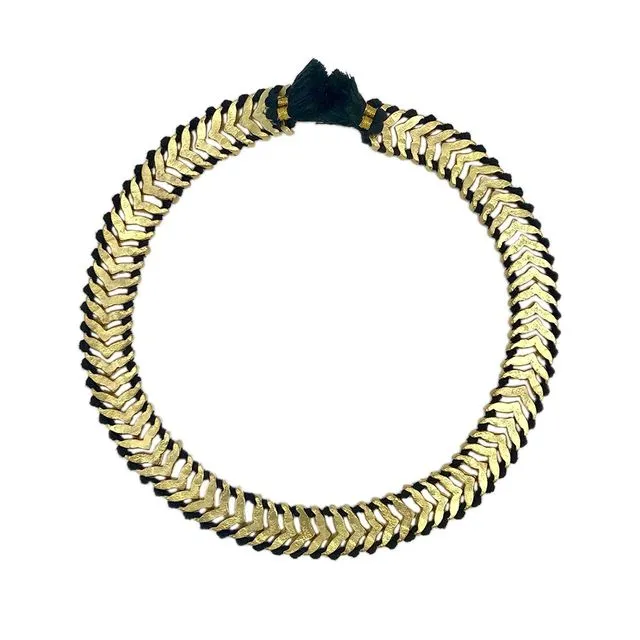Temple Collar Necklace - Black