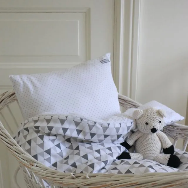Littleheart Basket Bedding Confetti Grey