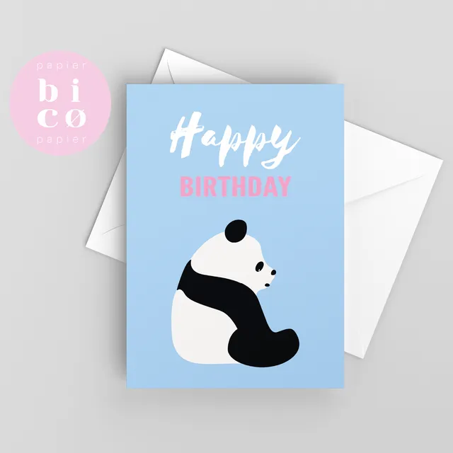Greeting Cards | Kids Birthday Card | PANDA | Happy Birthday Cards for Children | Tarjeta de Cumpleaños | Carte Joyeux Anniversaire | Biglietto di Buon Compleanno | Alles Gute zum Geburtstagskarte.