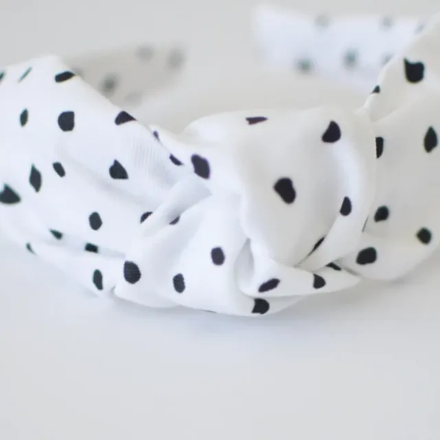 Black and White Dots Headband