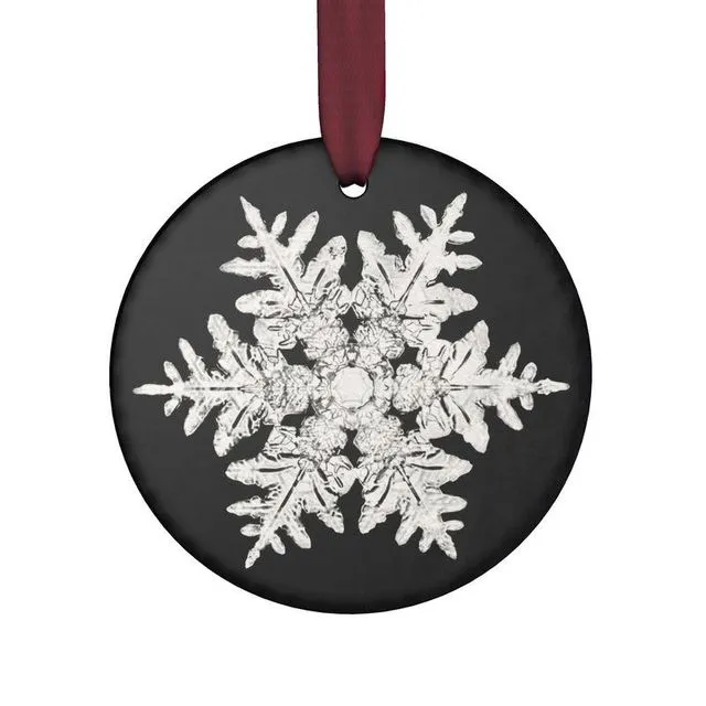 Snowflake image Hand Made Flat Ornaments