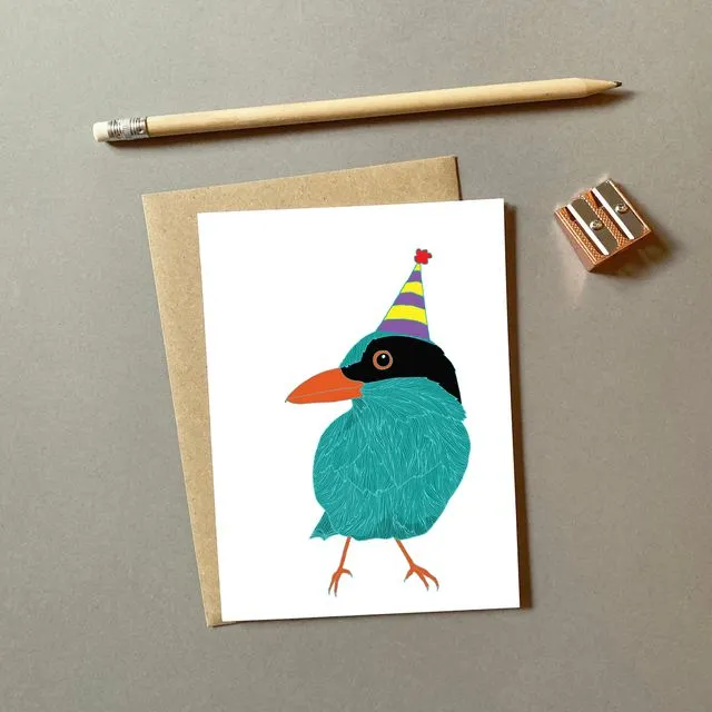 Green Magpie in A Party Hat - Pack of 6