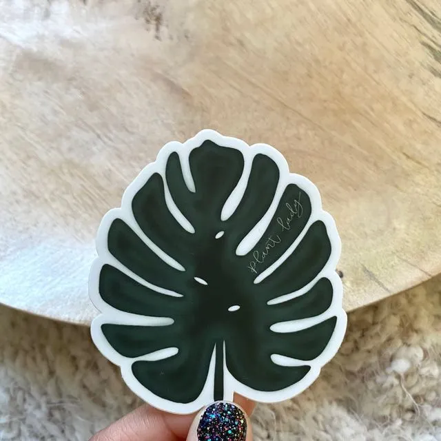 Leaf Sticker / Plant Lady / 3” x 2.67”