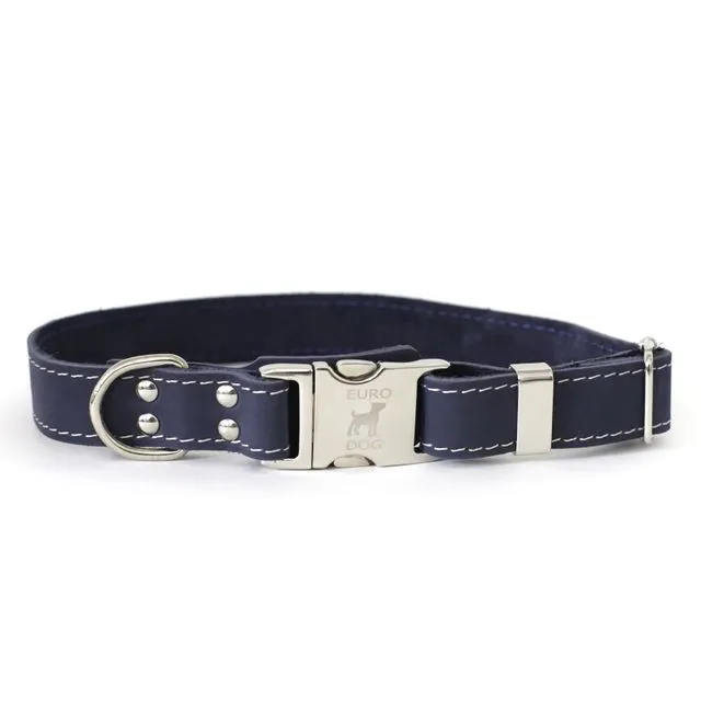 Navy Quick-Release Dog Collar