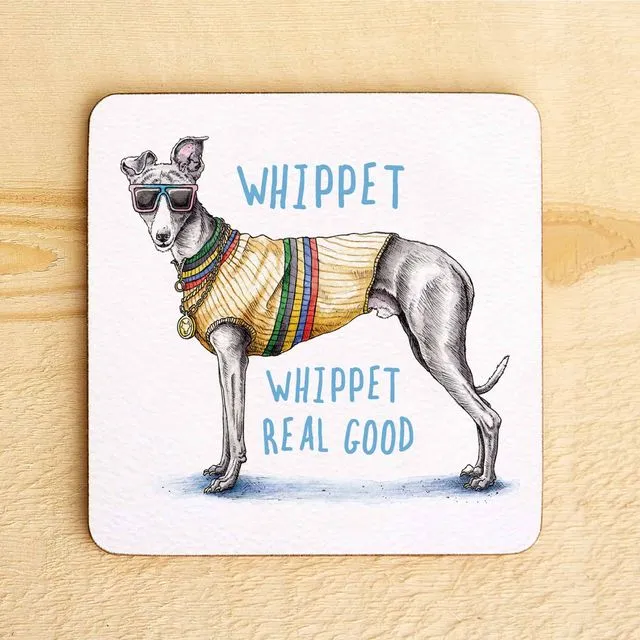 Whippet Coaster - Dog Drinks Coaster