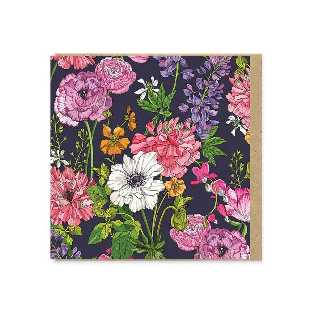 Somerset Flowers Greeting Card (130x130mm)