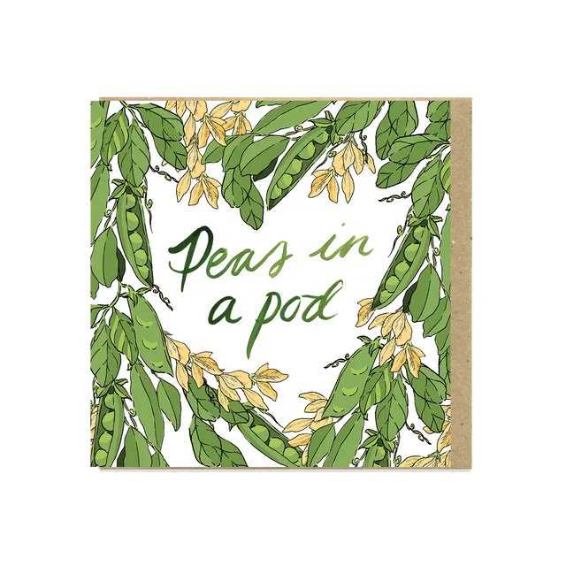 Peas In A Pod Greeting Card (130x130mm)