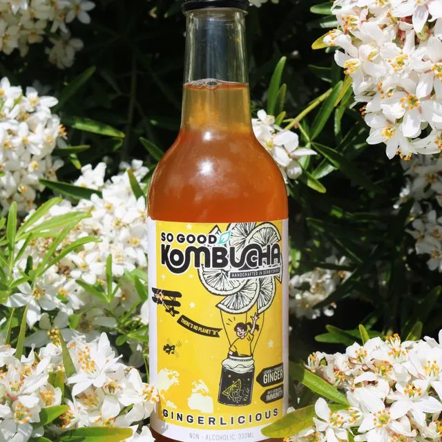 Gingerlicious Kombucha (330ml glass bottle)
