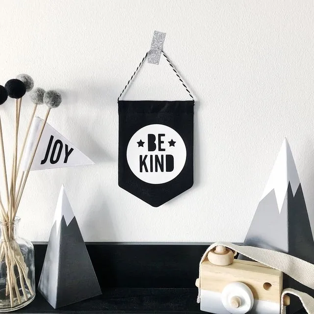 Be Kind Banner Black Mighty - Pack of 5