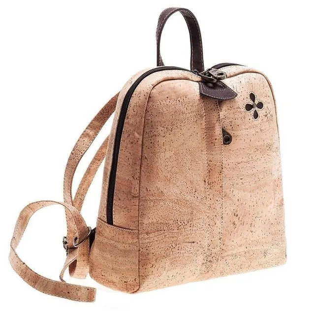 Cork Backpack Cute Vegan Backpack for Women Dulci Brown