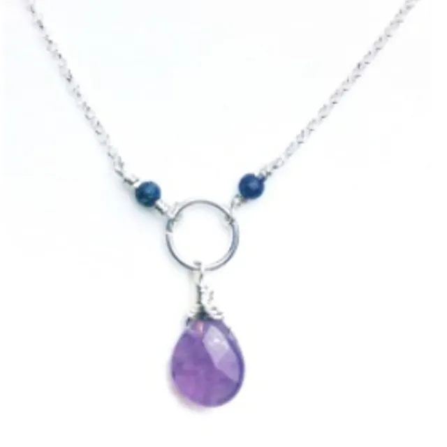 Amethyst Clavicle Necklace #0019