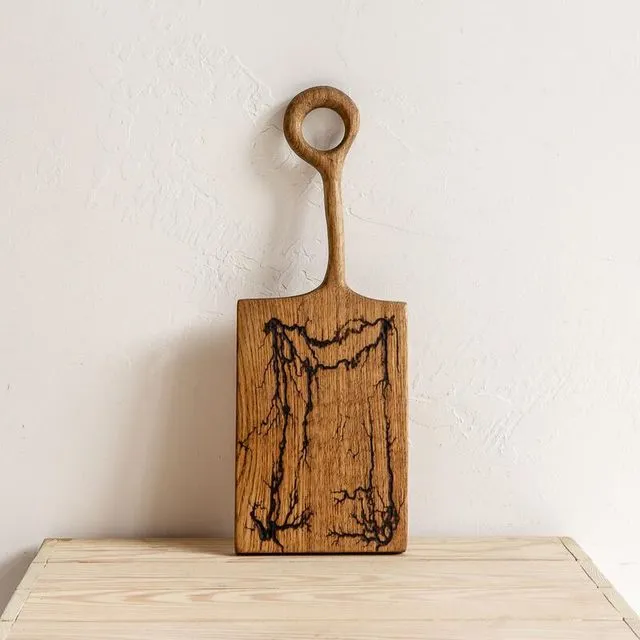 'SHE Design' oak serving/chopping board "Human-lightning"