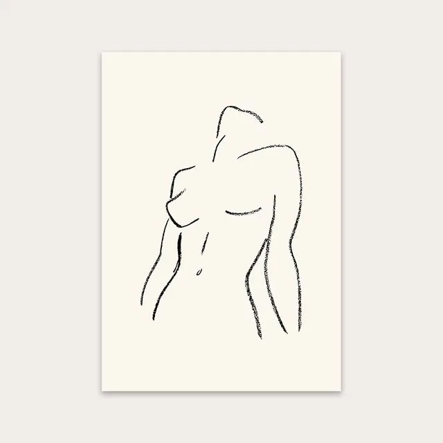Female Form 02 Art Print A4 (210mm x 297mm)