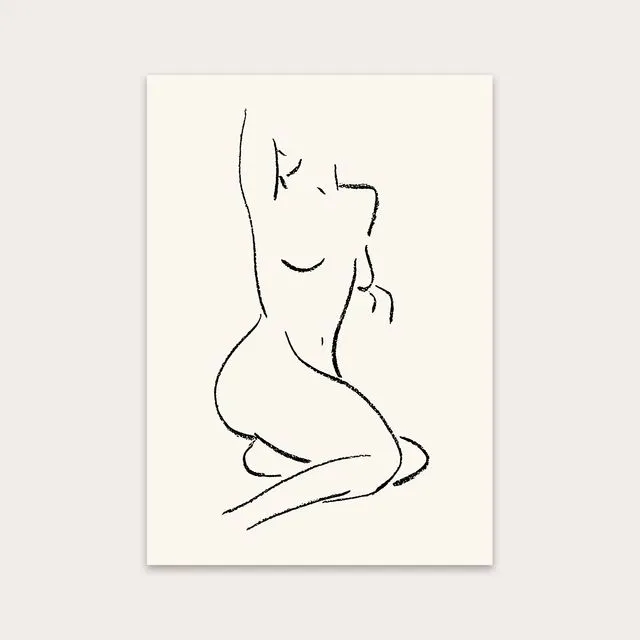 Female Form 03 Art Print A4 (210mm x 297mm)
