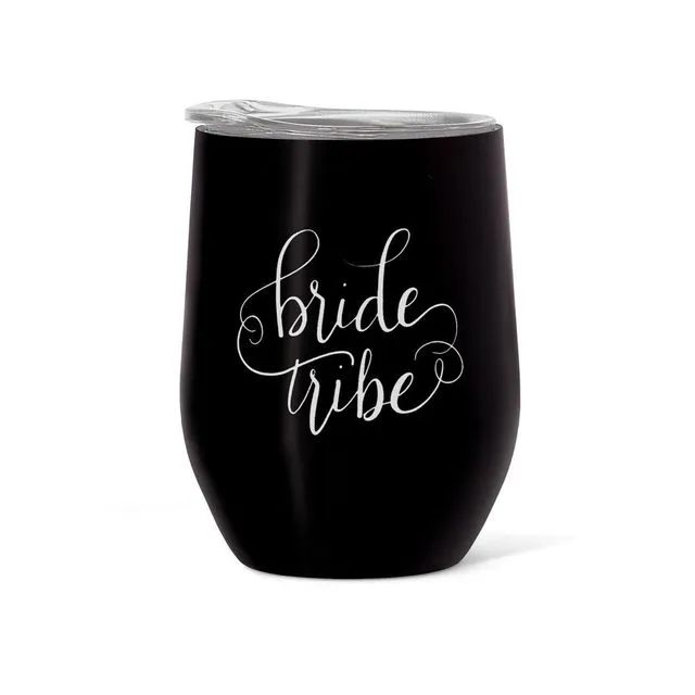 16 oz. Bride Tribe Stainless Steel Wine & Coffee Tumbler (Black)