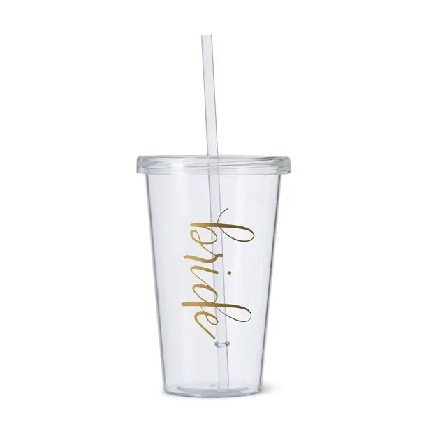 20 oz. Bride Tribe Tumbler with Lid and Straw