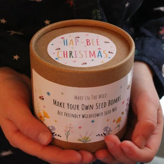Hap-Bee Christmas Make Your Own Bee Friendly Seed Bomb Kit