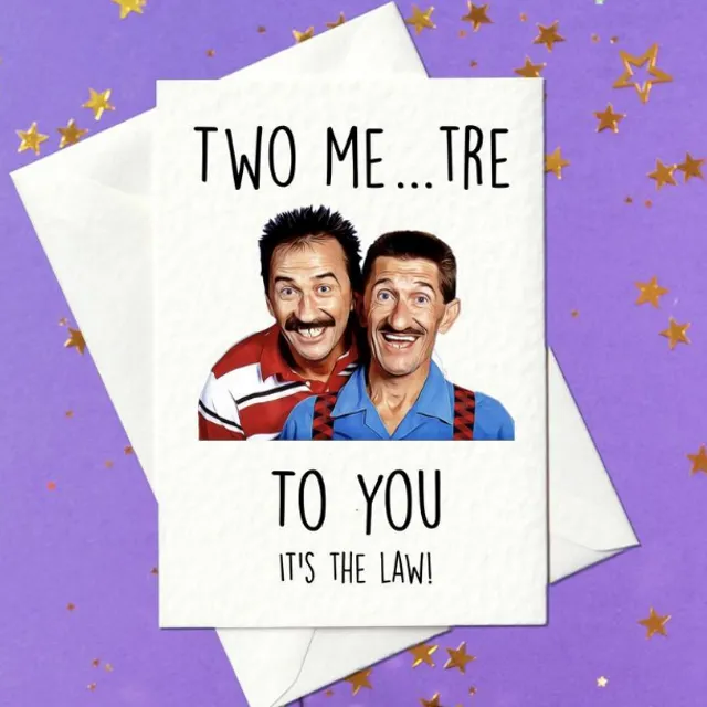 Two Me...tre To You, It's the Law! Funny Card (A6)