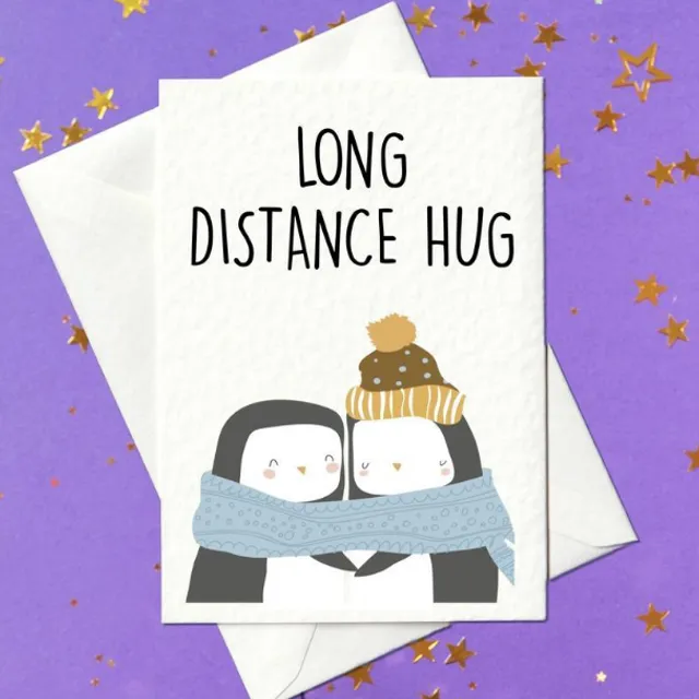 Long Distance Hug - Cute Card (A6)