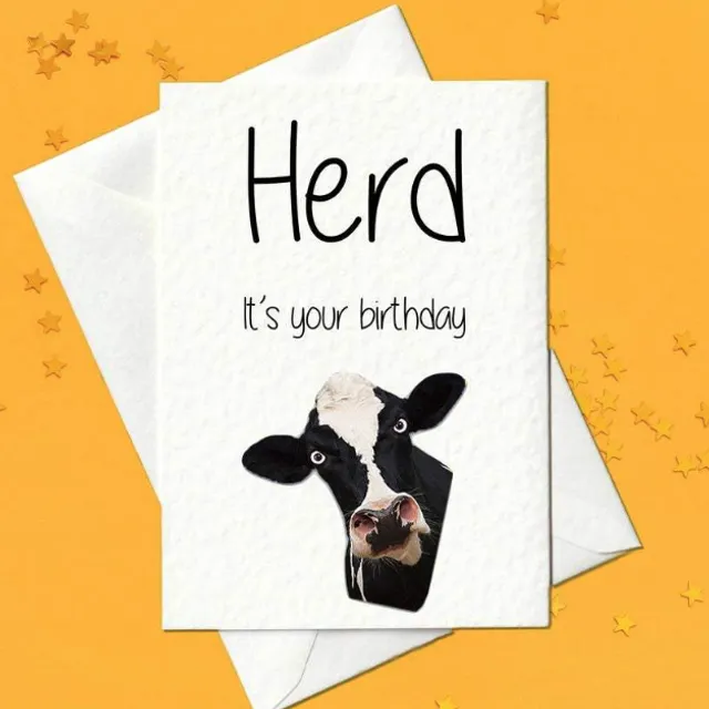 Herd it's your birthday - Funny Card (A6)