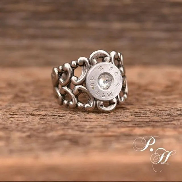 Romantic Scroll Rings (SILVER & CLEAR)