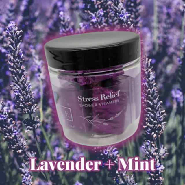 Shower Steamers - Stress Relief (Lavender Mint) (3 per Jar) Small (Case pack of 3)