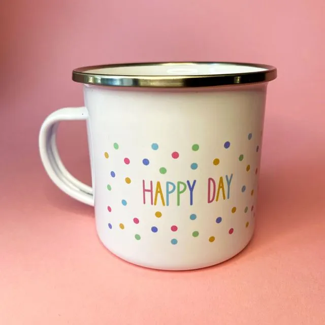 Happy Days Enamel Mug 11oz