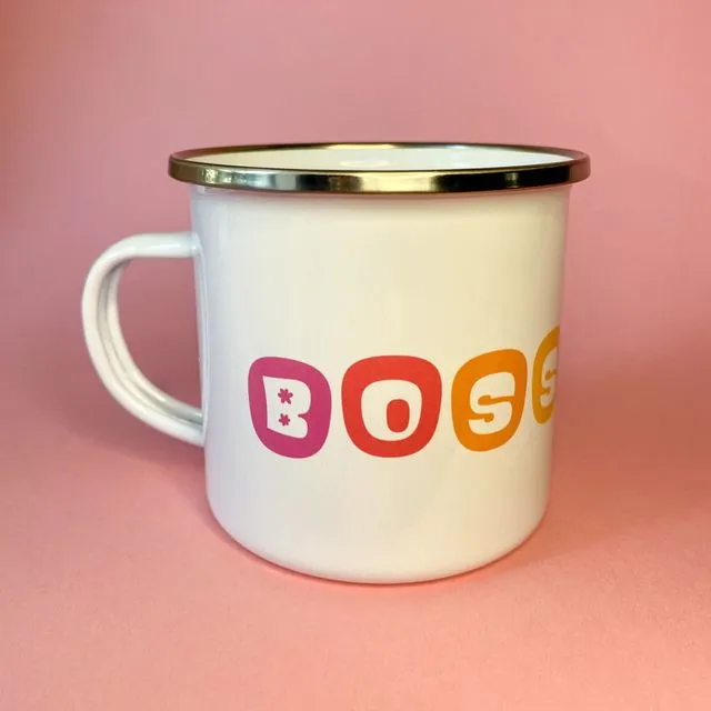 Boss Babe Enamel Mug 11oz