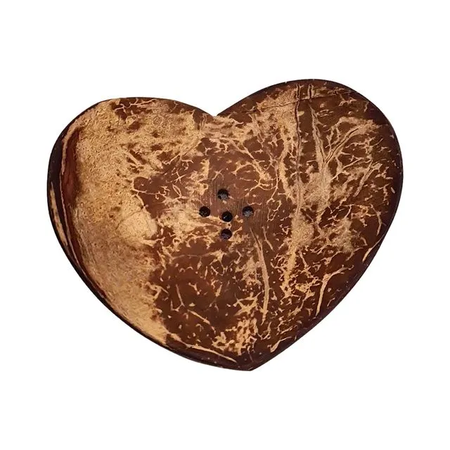 Vie Naturals Coconut Heart Soap Dish, 11cm