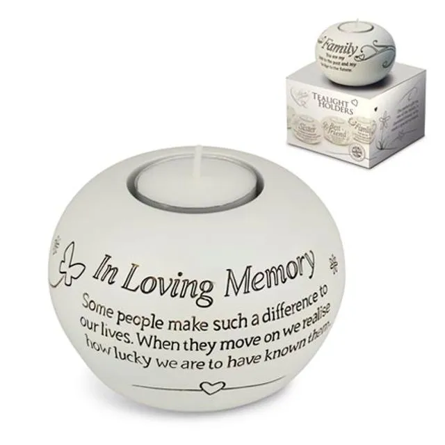 Said with Sentiment Tea Light - In Loving Memory