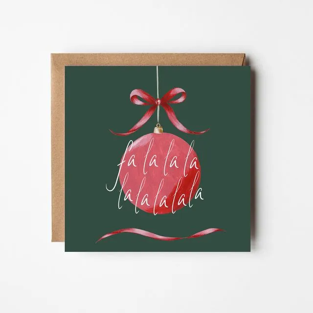 Falalala Christmas Card