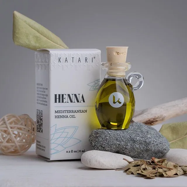 100% Pure Henna Oil to Grow Healthy Brows, Lashes & Hair 0.2 fl oz / 6 ml