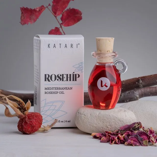 Rosehip Oil Vitamin A and C (retinol alternative) 100% pure 0.2 fl oz / 6 ml