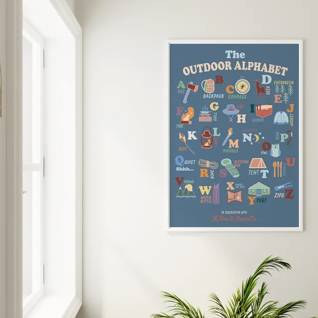 Outdoor Alphabet ABC Nursery Print - A4