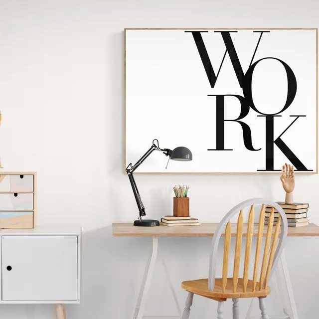 WORK (in white) Poster