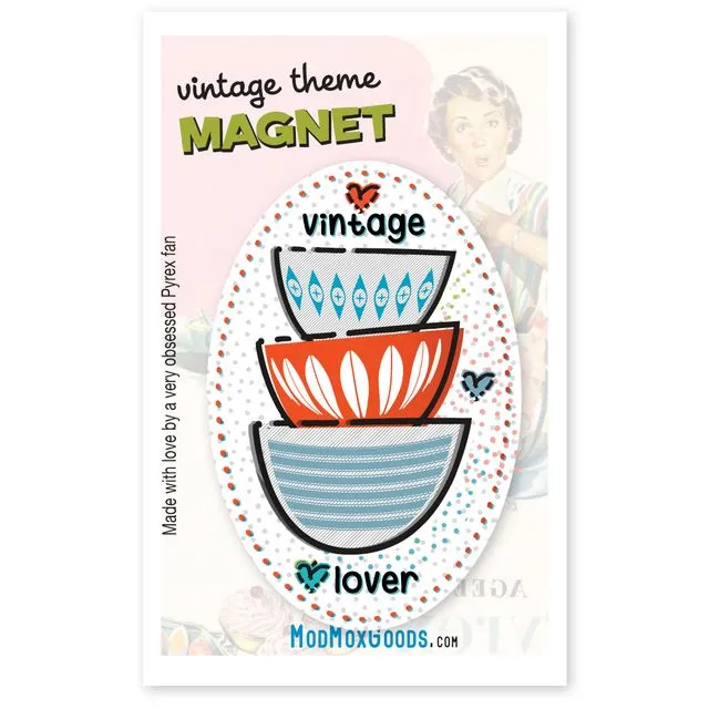 MAGNET Vintage Lover - all new 2x3 oval
