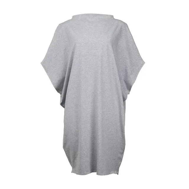 Hexagon Organic Cotton T-Shirt Dress Grey