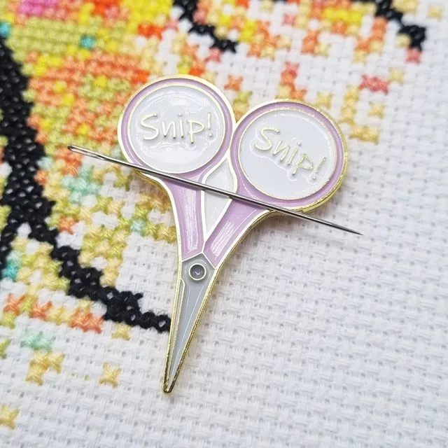 Embroidery Scissors Needle Minder for Cross Stitch & Sewing