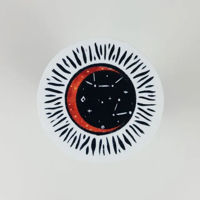 Moon Rays Glossy Sticker