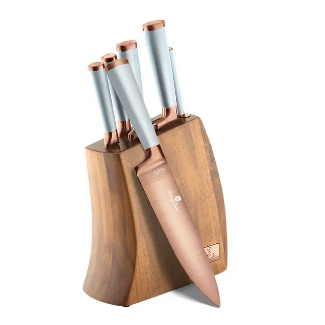 7-Piece Knife Set w/ Wooden Stand Moonlight Collection